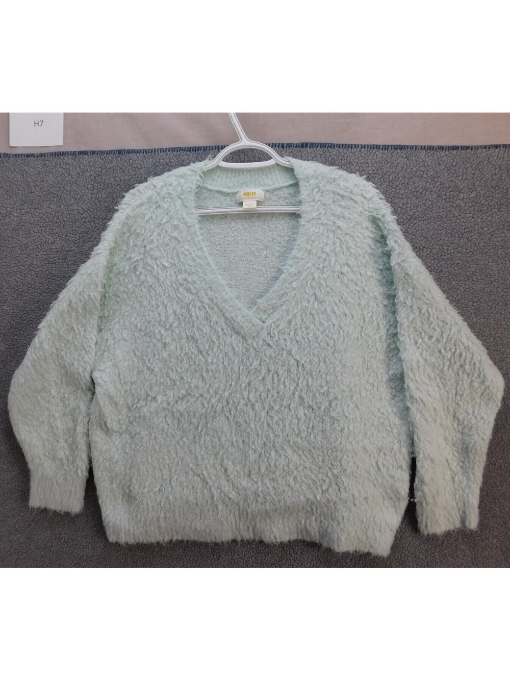 Maeve by Anthropologie Women's M Mint Green Tight Knit Fluffy Sweater